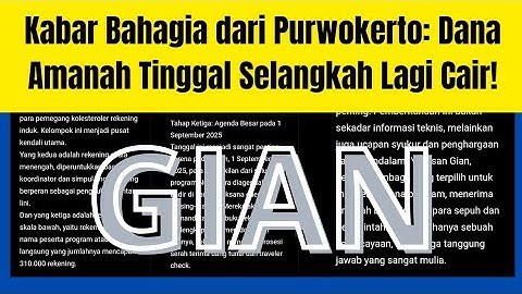 Alhamdulillah! Tahapan Pencairan Dana Amanah Mulai Terbuka Satu per Satu