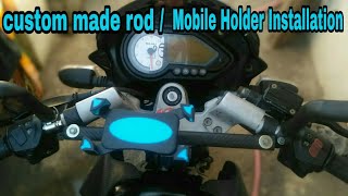 Mobile holder / custom made rod install on bike and Scotty