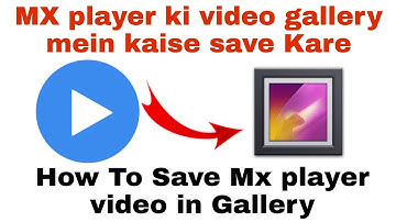 MX player ki video gallery mein kaise save Karen || how to save MX player videos in gallery