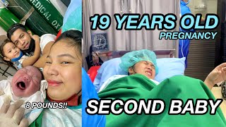YOUNG ADULT PREGNANCY: 19 YEARS OLD | SECOND BABY | 8 POUNDS!