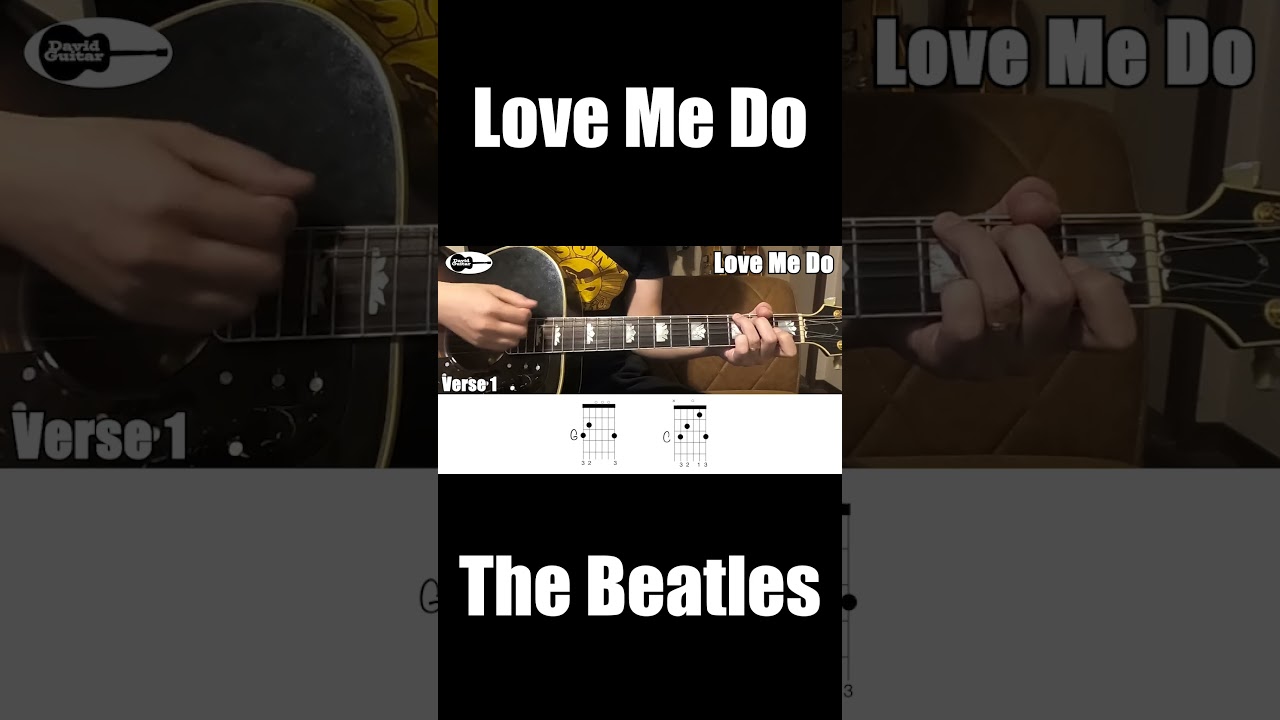 Love Me Do The Beatles Guitar chords #Shorts