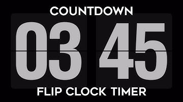 3 Minutes 45 Seconds Countdown Flip Clock Timer With Alarm [4K]