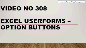 Learn Excel- Video 308 -VBA- USERFORMS - Now Know your Option Buttons