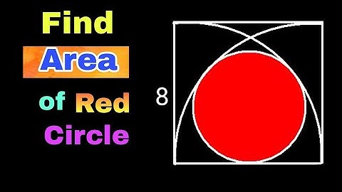 How to Find Area of Red Circle | Geometry Olympiad Problems