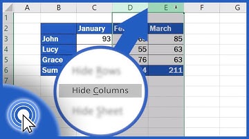 How to Hide Columns in Excel