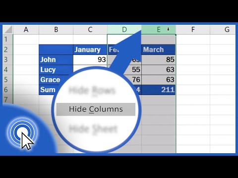 How to Hide Columns in Excel