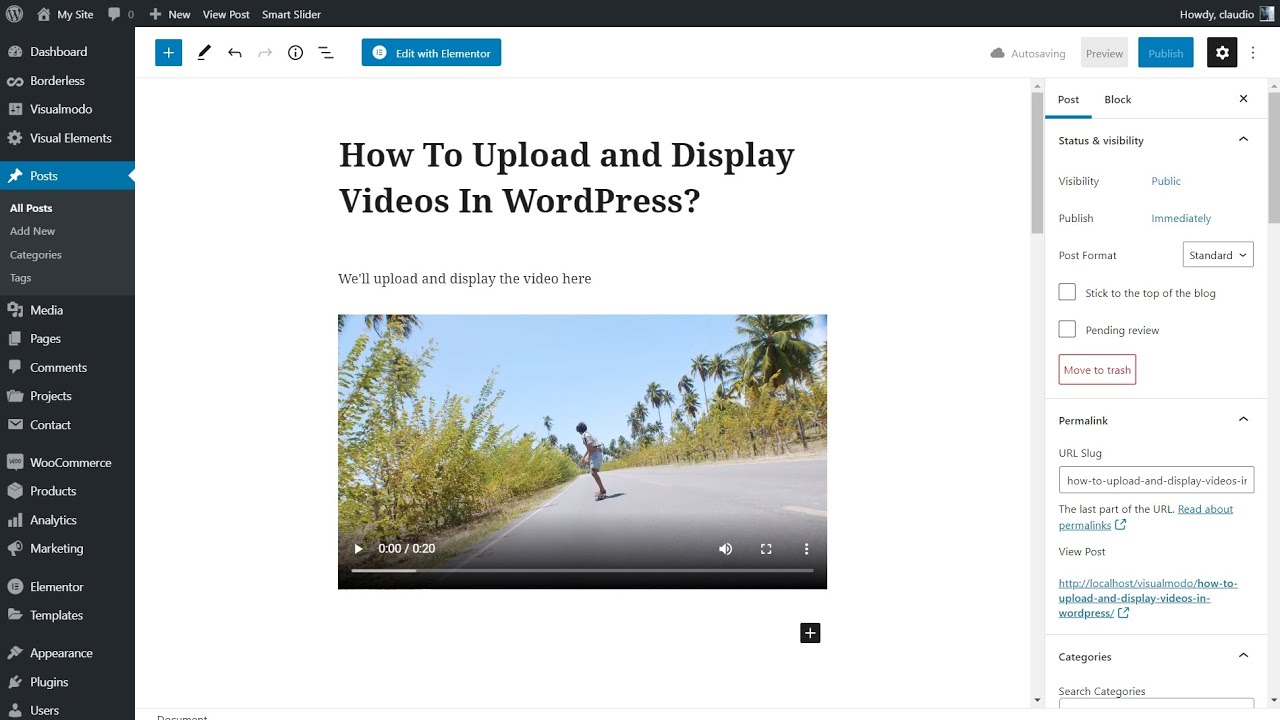 Upload wordpress