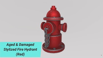 Aged & Damaged Stylized Fire Hydrant