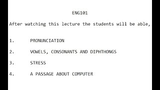 ENG 101 Lecture 02  (10 Minute Video)