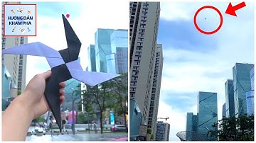 Hướng Dẫn Cách Làm Phi Tiêu 4 Cánh Bằng Giấy Bay Cực Xa - Huong Dan & Kham Pha - P16