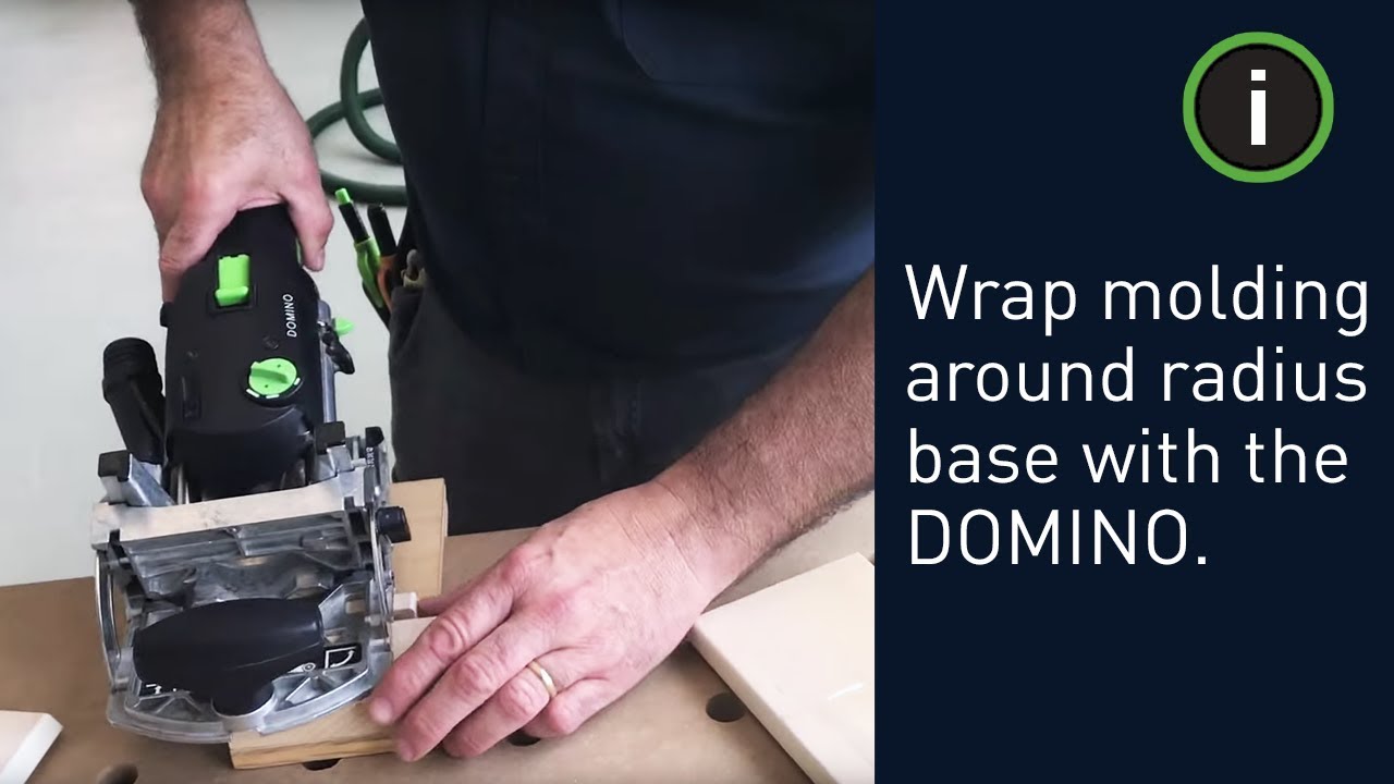 Festool Training How to wrap molding around a radius base with a