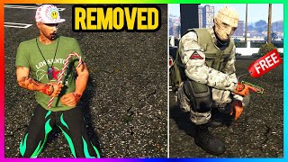 GTA 5 Online - WEAPONS Has Been REMOVED - How To UNLOCK WM29 Gun &amp; Candy Cane FREE (GTA V Update)