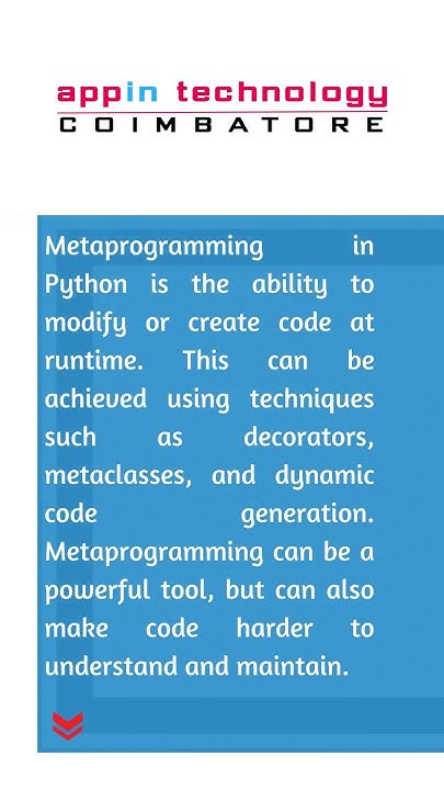 Python Course in Coimbatore - What Is Metaprogramming in Python? - YouTube