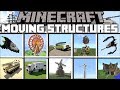 Minecraft MOVING LIVE STRUCTURES MOD / BUILD INSTANT STRUCTURES THAT MOVE !! Minecraft Mod