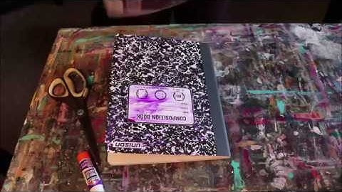 How to make an art journal from a composition notebook