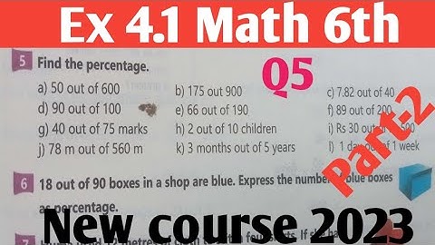 Exercise 4.1 Class 6 Math kpk and PTB  new course 2023 part-2 | Maths 6 new course 2023 ptb and kpk