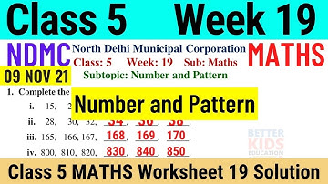 NDMC Class 5 Maths Week 19 Worksheet 19 (9/11/21) | worksheet 19 class 5th maths worksheet Solution