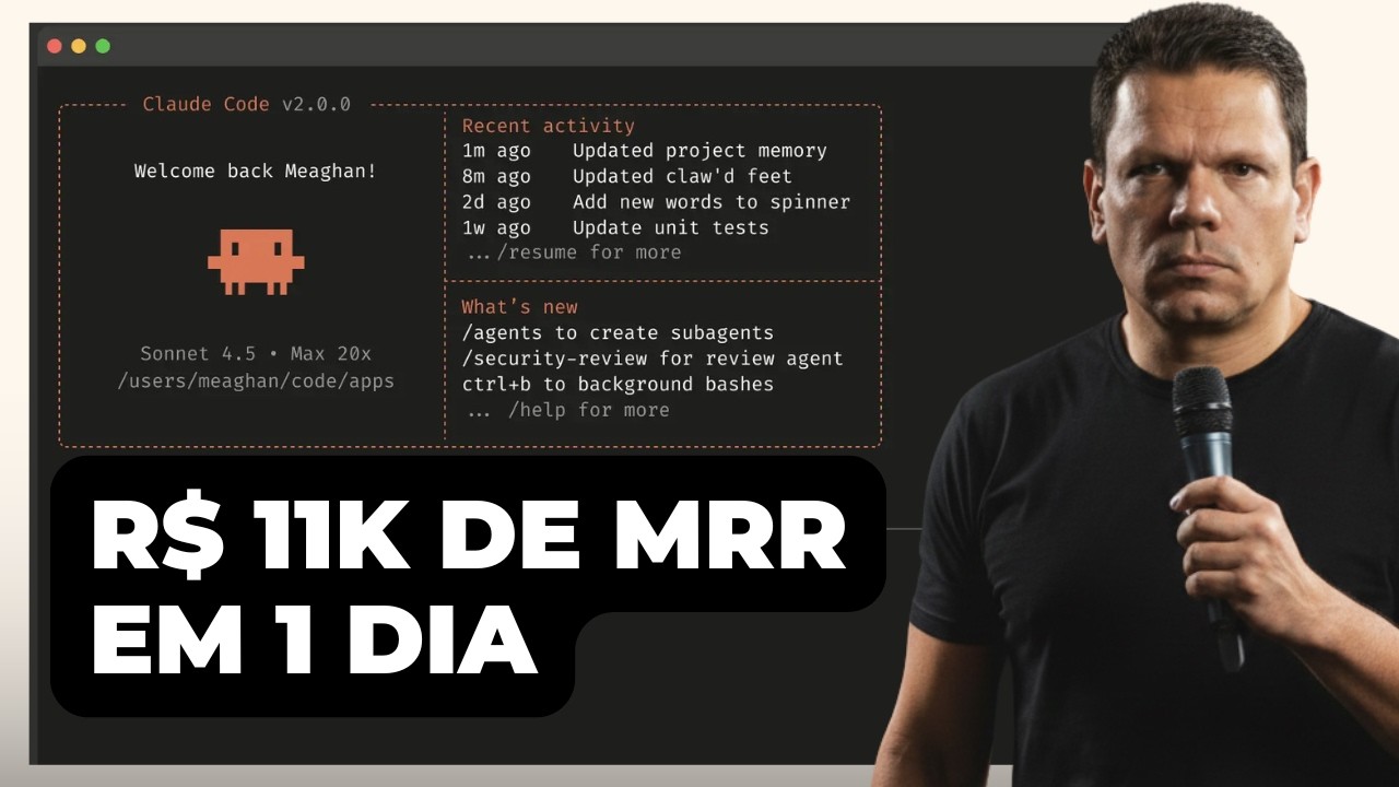 Como usei Claude Code para aumentar R$11 mil de MRR em um dia - YouTube