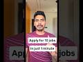 Apply to 10jobs in just 1 minute using Free Claude AI #shorts #jobsearch