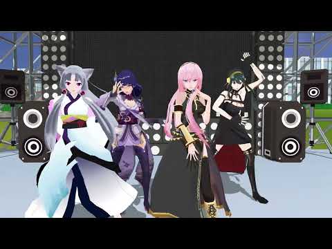 【ノーエフェクト祭】ルカさんと推し3人でクレイジー・ビート【MMD】【MMDクロスオーバー】