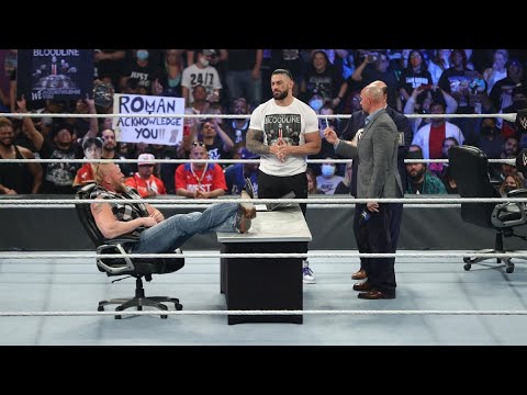 ROMAN REIGNS  BROCK LESNAR CONTRACT SIGNING FULL SEGMENT WWE SMACKDOWN