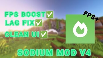 ⚡Sodium mod V4 client [FPS BOOSTER / NO LAG] For version up to 1.21+