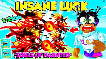 Noob HATCHED The *RAREST SECRET* SOULS OF HAUNTED😳With Only 1,000 EGGS 1/250M Chance in Clicker Sim