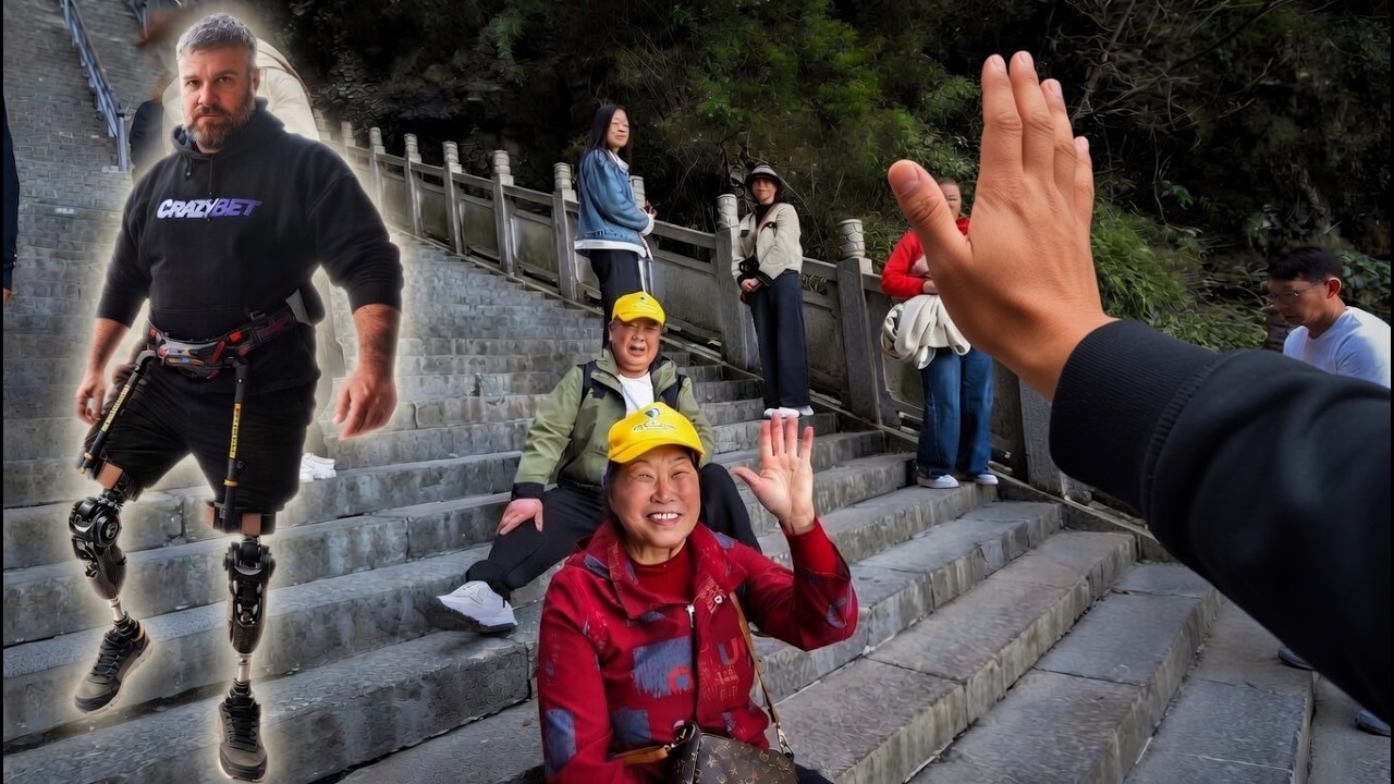 Je loue des jambes robotiques en Chine aux Tianmen Mountains !