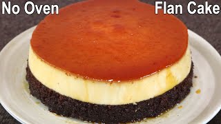 Chocolate flan cake without oven | Chocolate pudding cake recipe