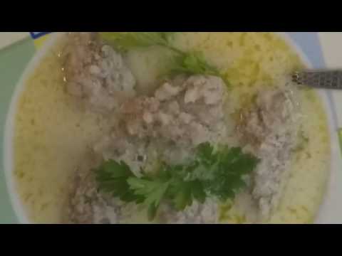 Суп(рецепт) по ГРЕЧЕСКИ,ΓΙΥΟΒΑΡΛΑΚΙΑ,суп с фрикадельками,греческая кухня