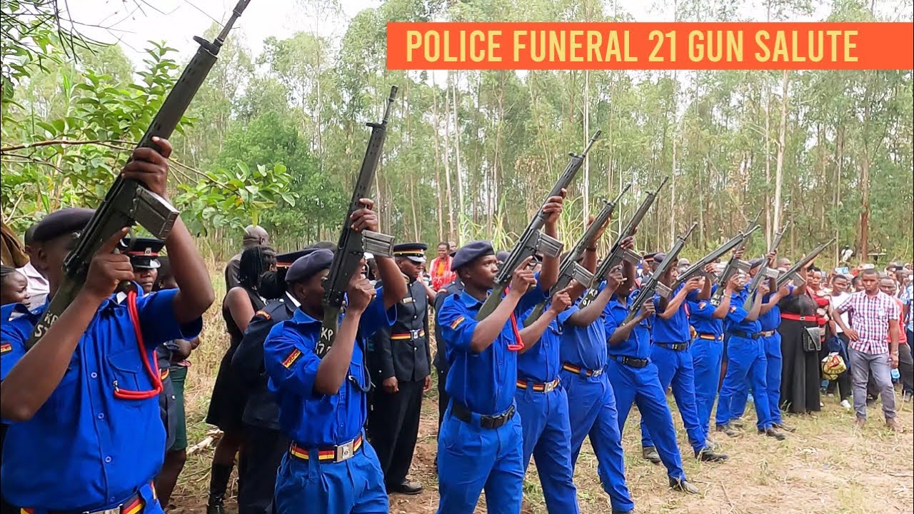 Honoring Heroes: Kenya Police Funeral Ceremony with 21-Gun Salute - YouTube