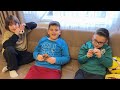 Yusuf Fatih selim ve Ömer gözleri kapalı oyuncak tahmin etmeye çalıştı ama biraz zorlandılar😂