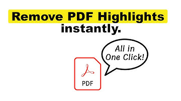 How to Remove All PDF Highlights Comments Underlines and other Markings