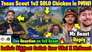 7seas Scout IMPOSSIBLE SOLO CHICKEN DINNER IN PMWI 🚀 | SID SHOCKED 😲 BY SCOUT WWCD 🍗, S8UL X MRBEAST