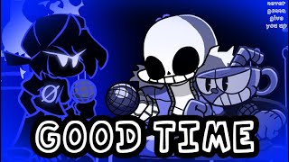 Good Time But Nightmare BF VS Sans And Cuphead! | Friday Night Funkin screenshot 5