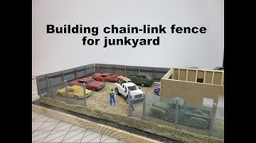 Junkyard Diorama: Part 2 Building Chain-link Fence 1:64 Scale for Hot Wheels Display Shelf