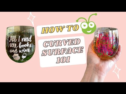 How to Apply Permanent Vinyl on a Curved Surface | Easy Gift Idea!