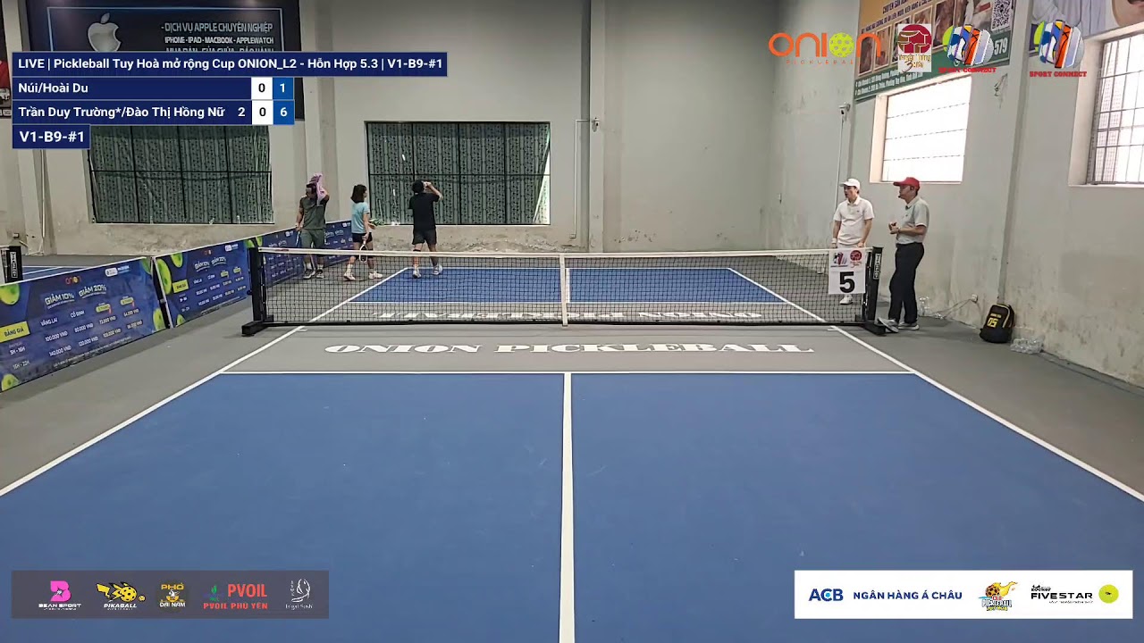 LIVE | Pickleball Tuy Hoà mở rộng Cup ONION_L2 - Hỗn Hợp 5.3 | V1-B9-#1