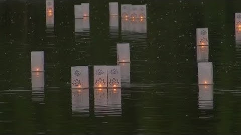 Floating lanterns, a symbol of remembrance