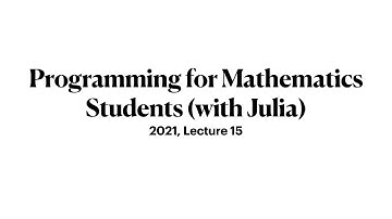 Lecture 15, Week 8 (1hr) Unit 5: Polynomial factorization.
