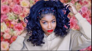 Rubber Band Headband- Natural Hair Hairstyle Idea