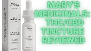 Mary's Medicinals The Remedy CBD and THC Tincture. Tested and reviewed.