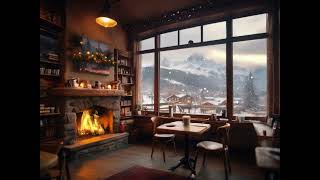 #coffeeshop #snowstorm #fireplace #asmr