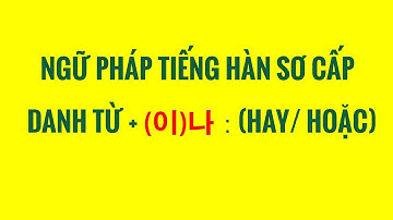 Ngữ Pháp Tiếng Hàn Sơ Cấp - Cấu Trúc DANH TỪ + (이)나 ...(HAY/ HOẶC)