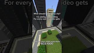 What should I add to my Minecraft city? #minecraft #minecraftcity #shorts