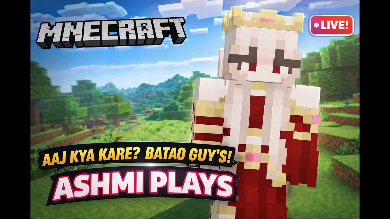 Aaj Kya Karein? 🤔 Survival Ya Challenge? | Minecraft Live | Ashmi Plays #live #gaming