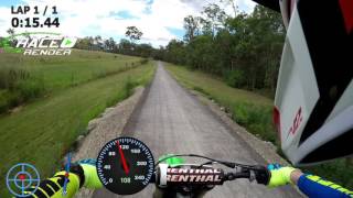 Kx250f Drag Race with gages (Top Speed)