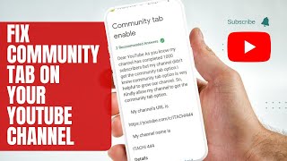 How To Fix Community Tab On Your YouTube Channel