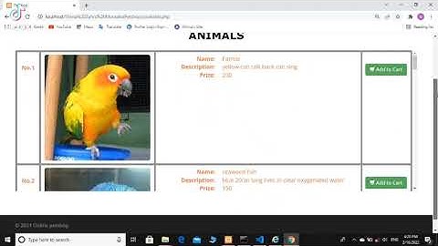 My first small PHP/MYSQL project for a petshop