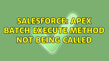 Salesforce: Apex batch execute method not being called (2 Solutions!!)